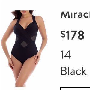 NWT Miraclesuit underwire full support/lift suit